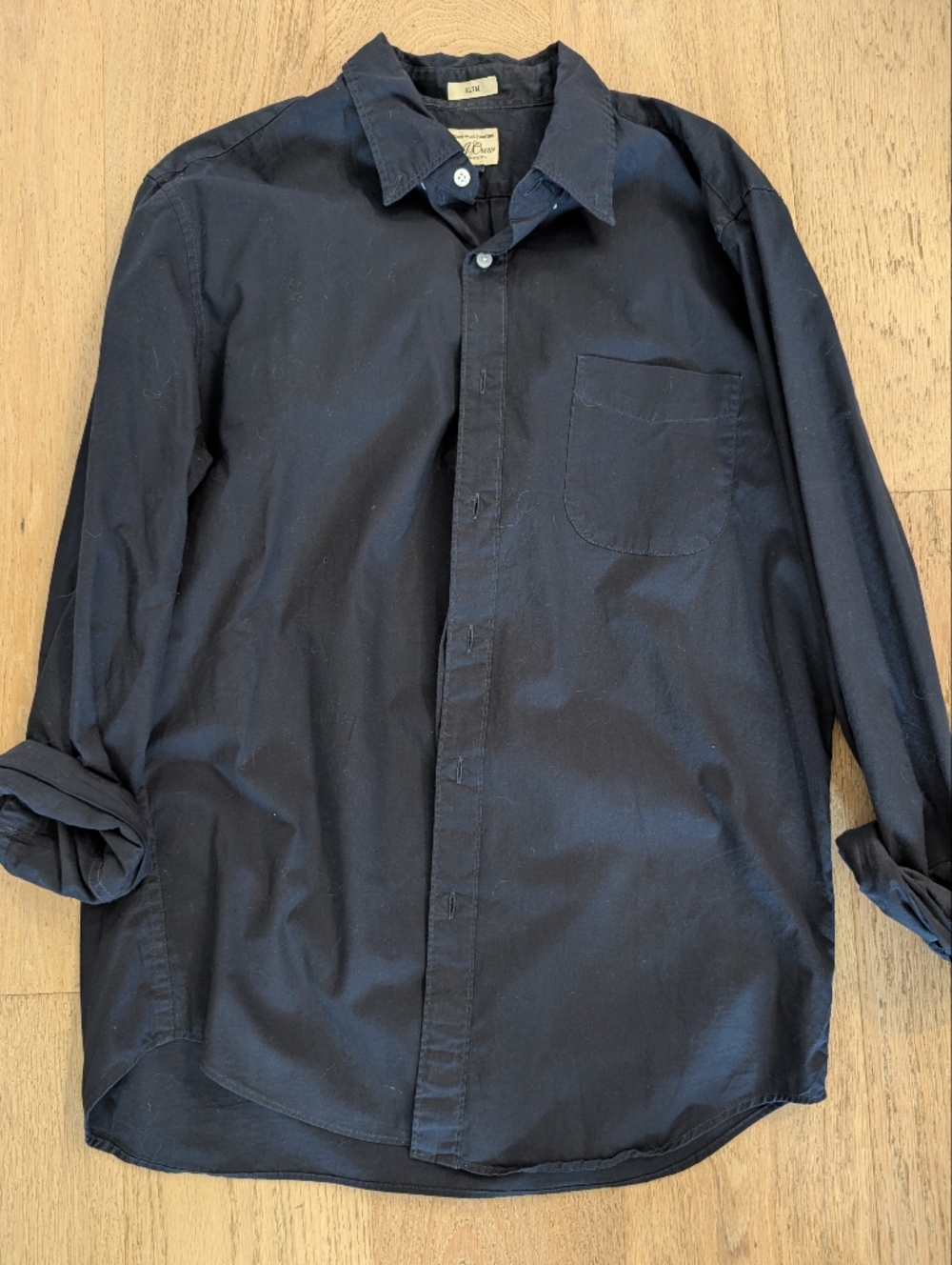 J. Crew Black Slim Button-Down Shirt